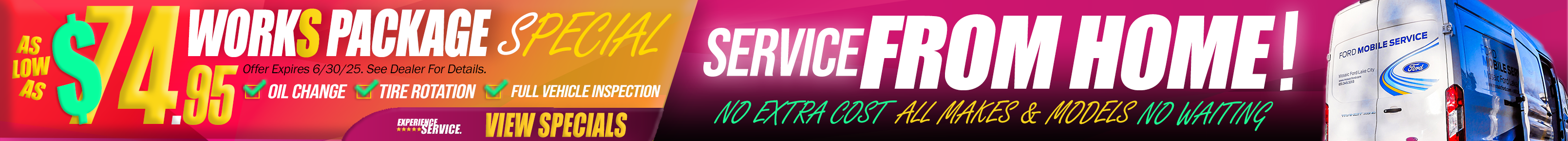 Service special banner